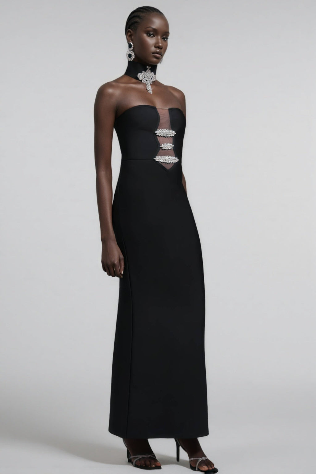 Naysk Rhinestone Bandage Maxi Dress