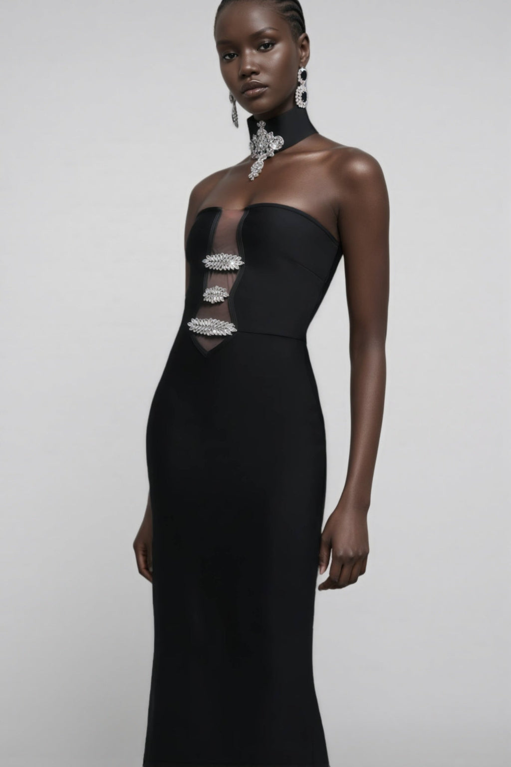 Naysk Rhinestone Bandage Maxi Dress