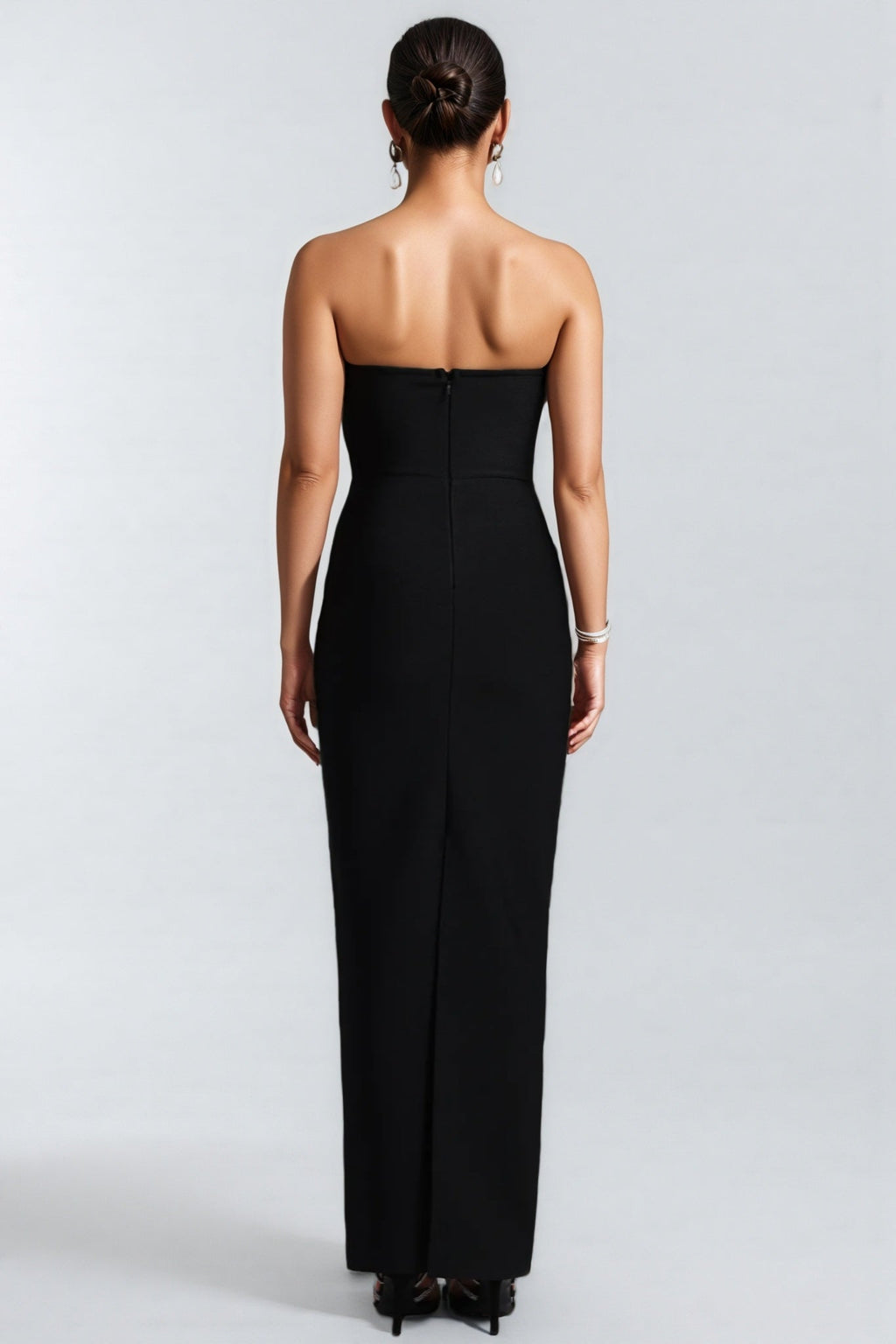 Lala Bandage Strapless Bow Maxi Dress