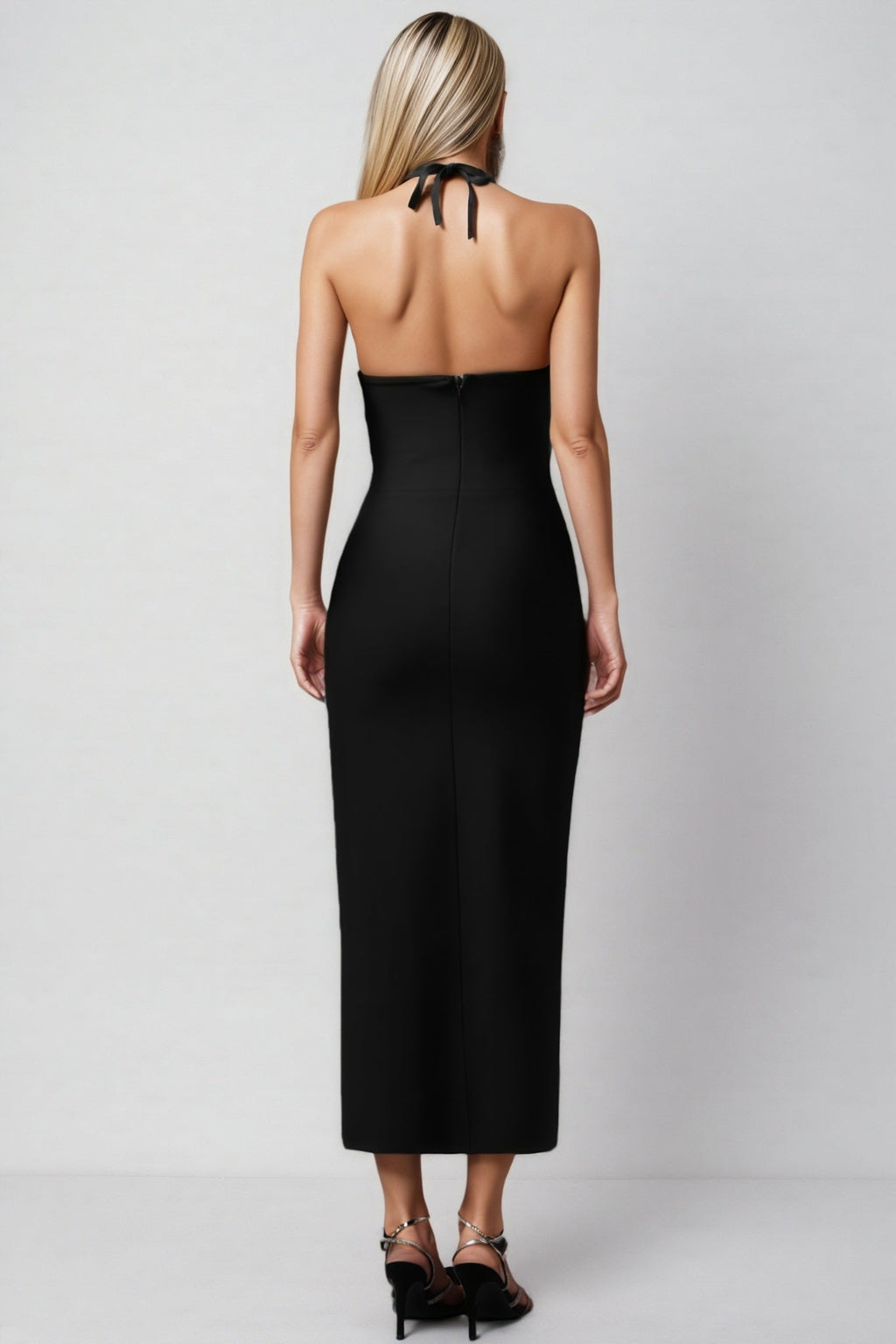 Lennon Sleeveless Diamond Slit Bandage Maxi Dress