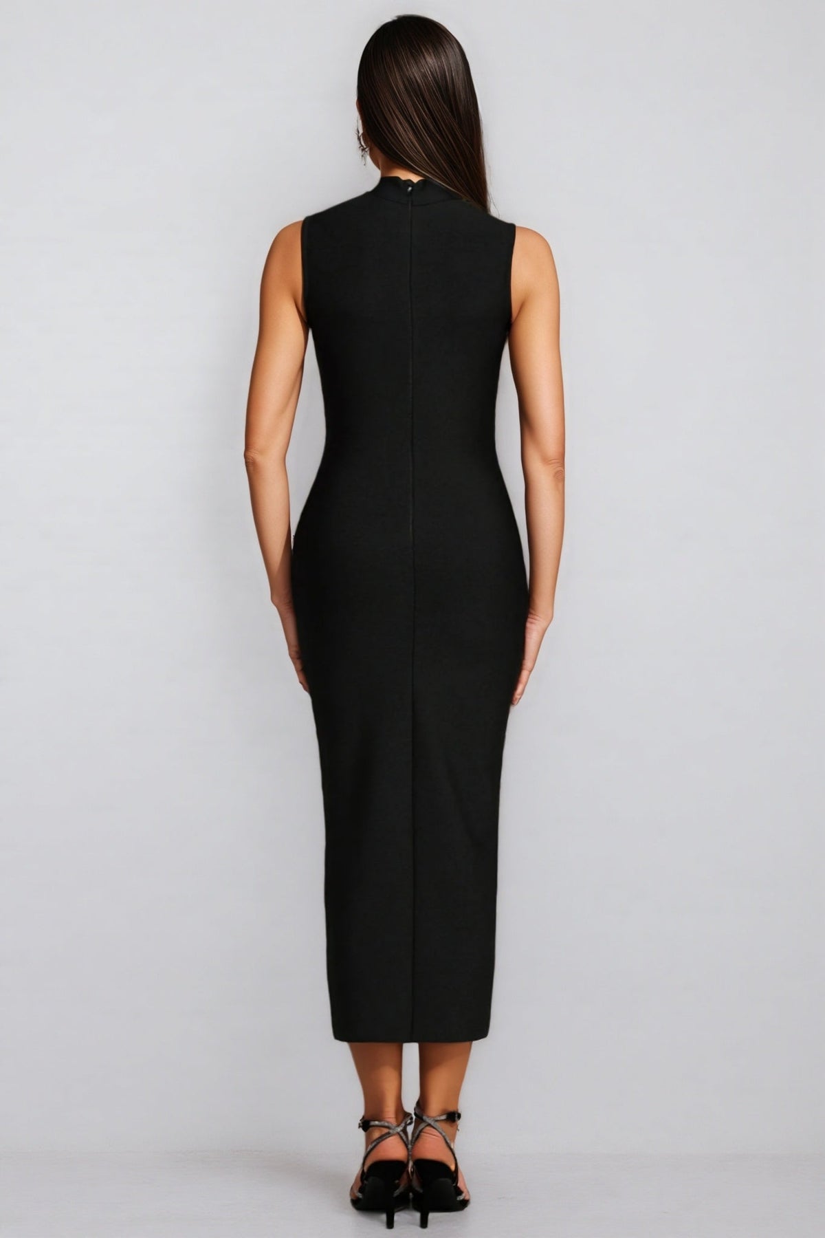 Nanci Sleeveless Diamond Bandage Maxi Dress