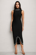 Nanci Sleeveless Diamond Bandage Maxi Dress