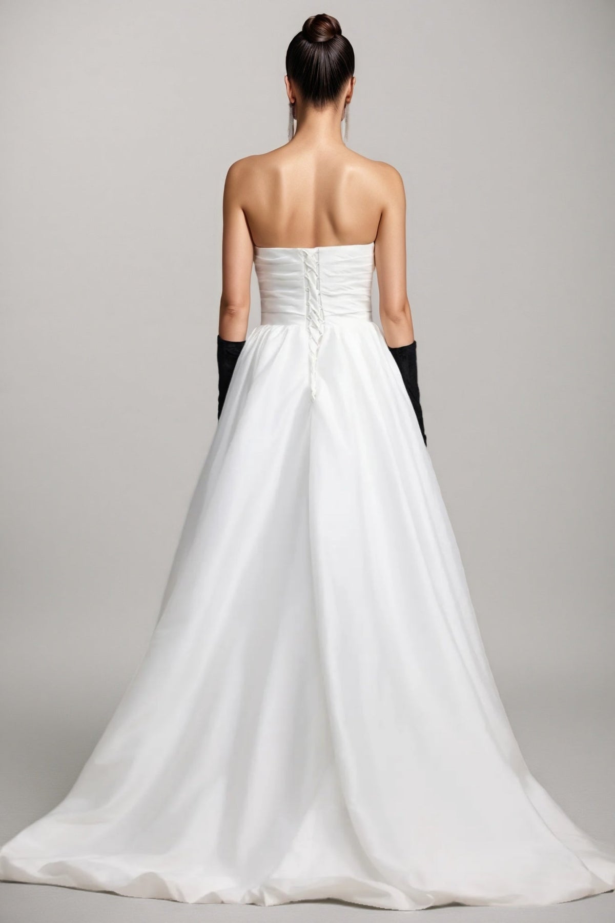 Lexi White Strapless Wedding Maxi Dress