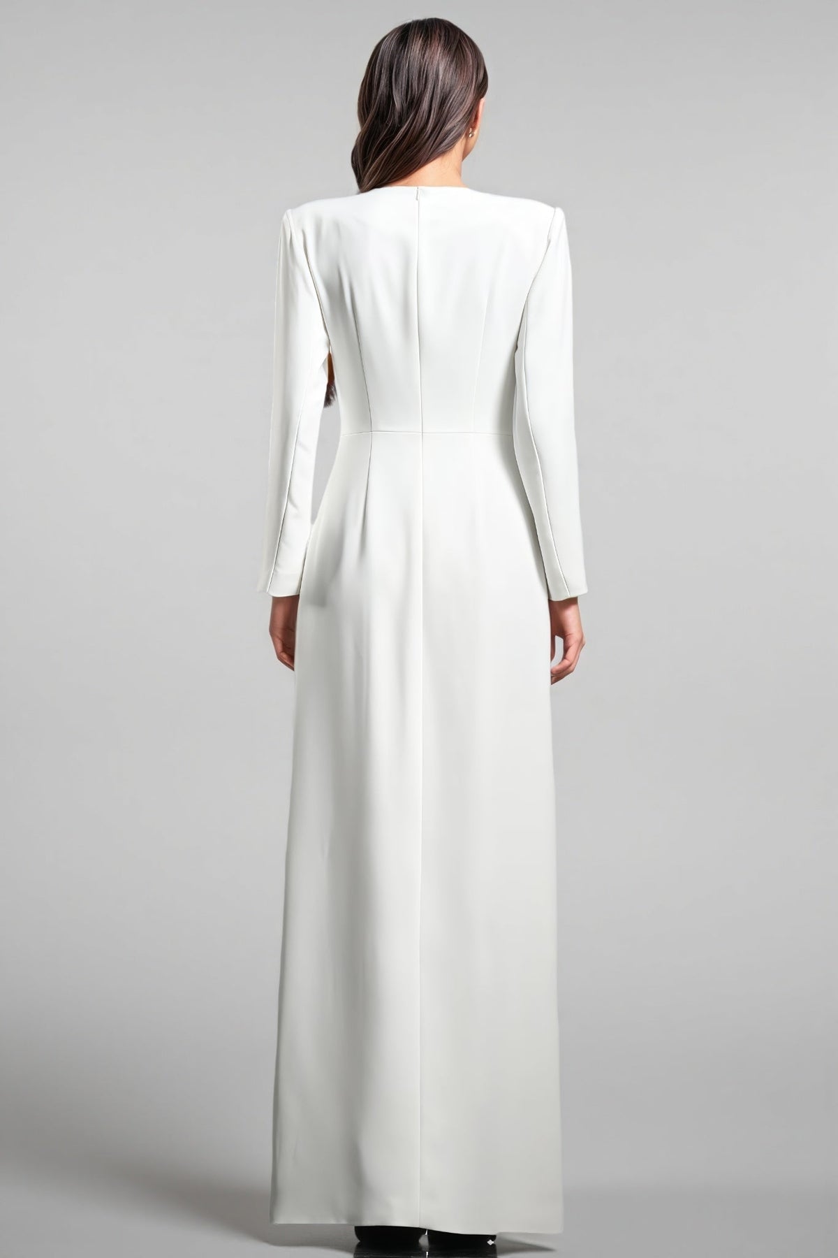 Kadence Long Sleeves Beaded String Split Maxi Dress