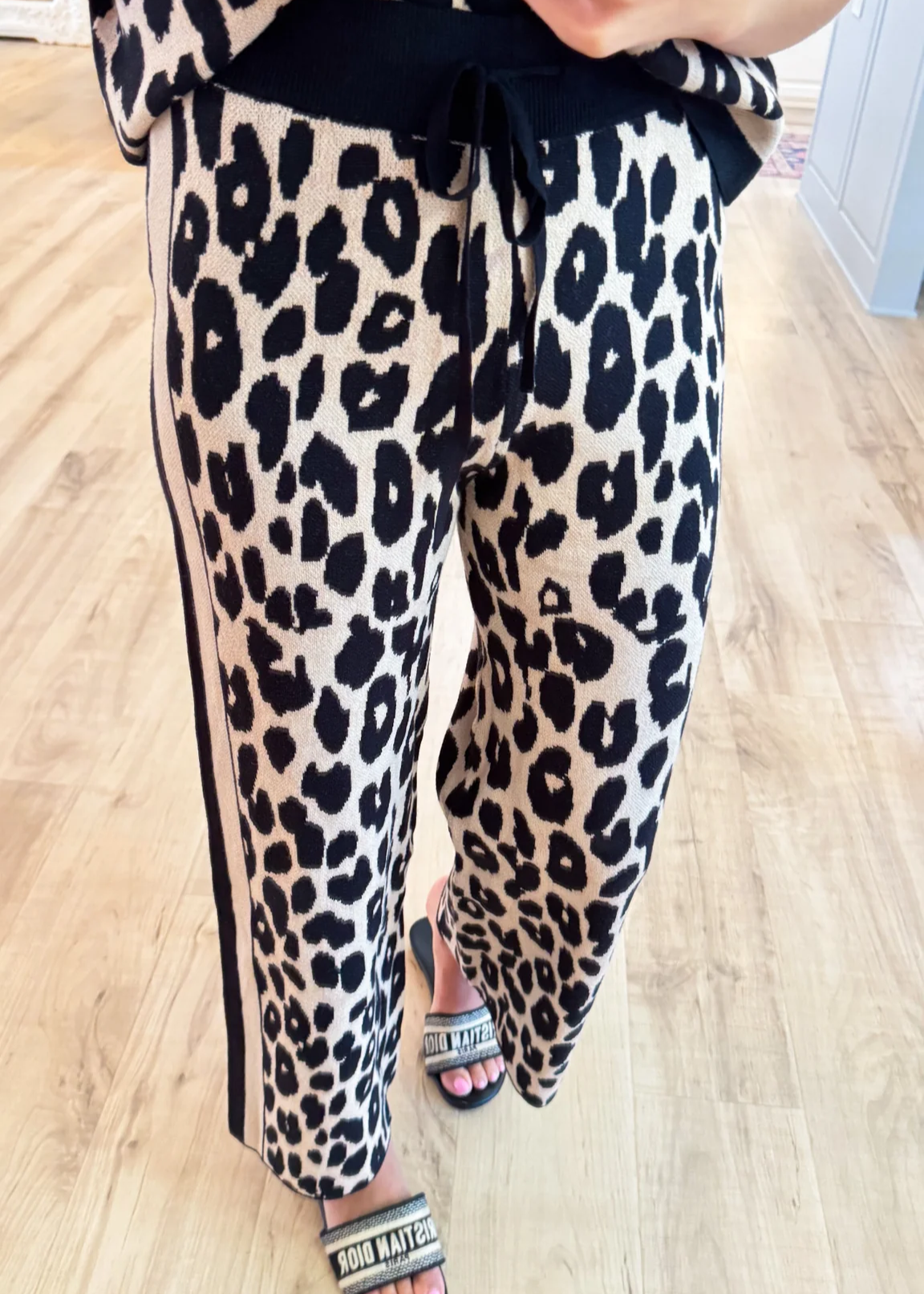 Leopard Print Pants Suit