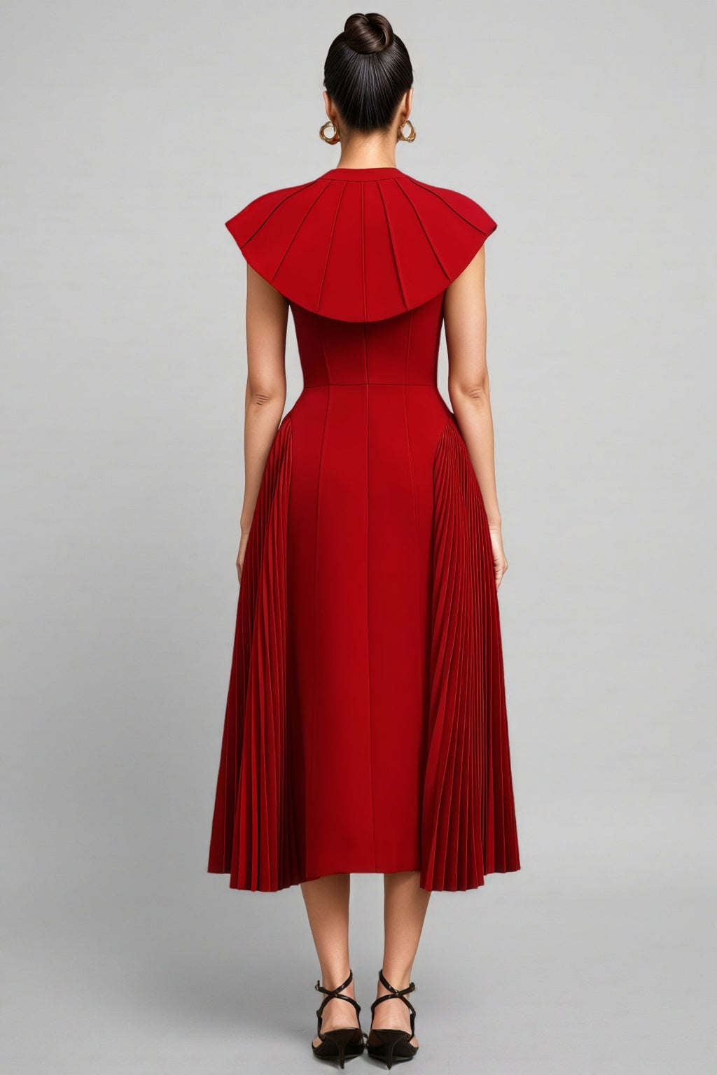 Mariam Halter Folds Maxi Dress