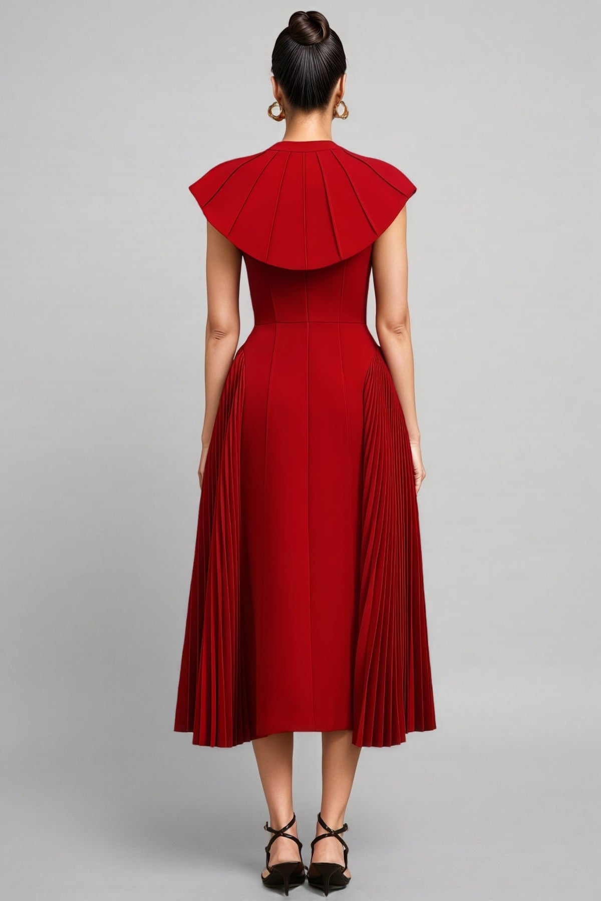 Mariam Halter Folds Maxi Dress