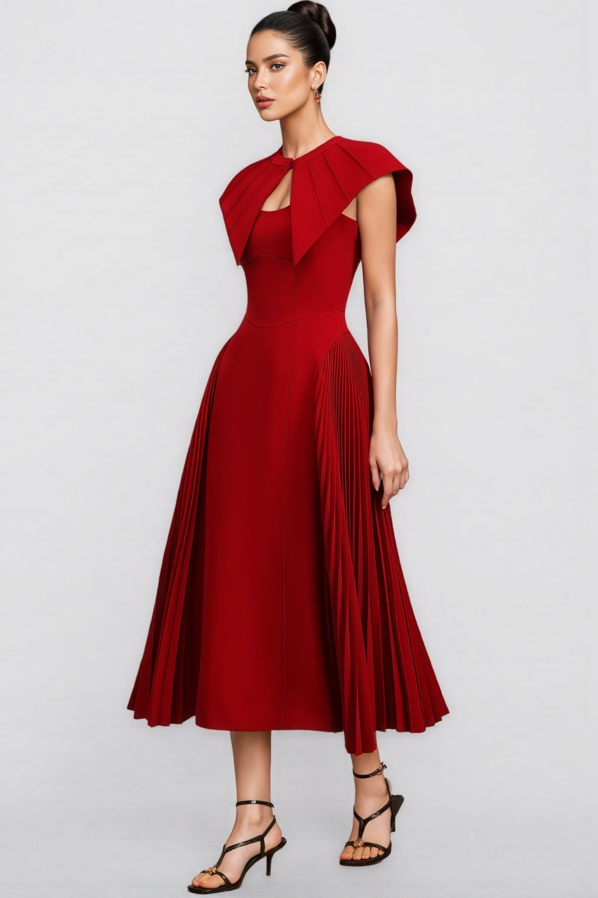 Mariam Halter Folds Maxi Dress