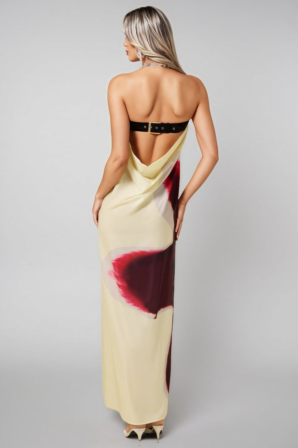 Patric Satin Off-shoulder Maxi Dress
