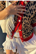 Loose O-neck Leopard Cardigan