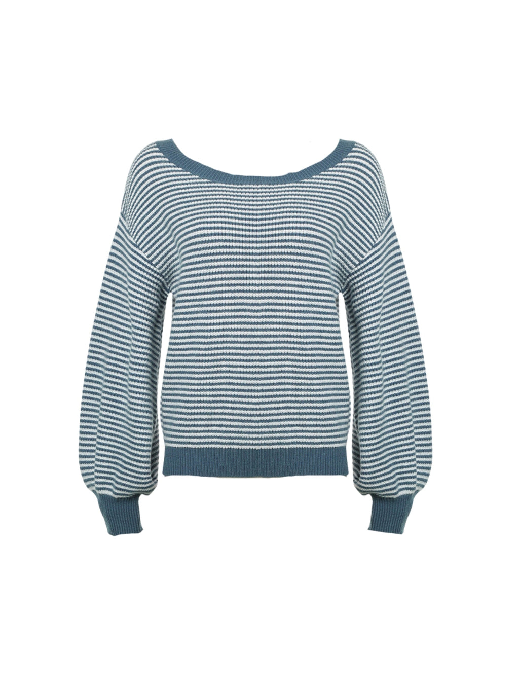 Nura Striped Off-shoulder Sweater