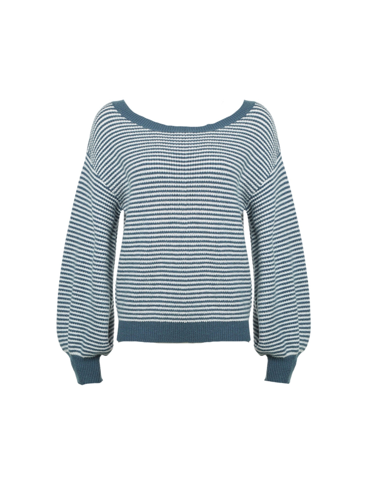 Nura Striped Off-shoulder Sweater
