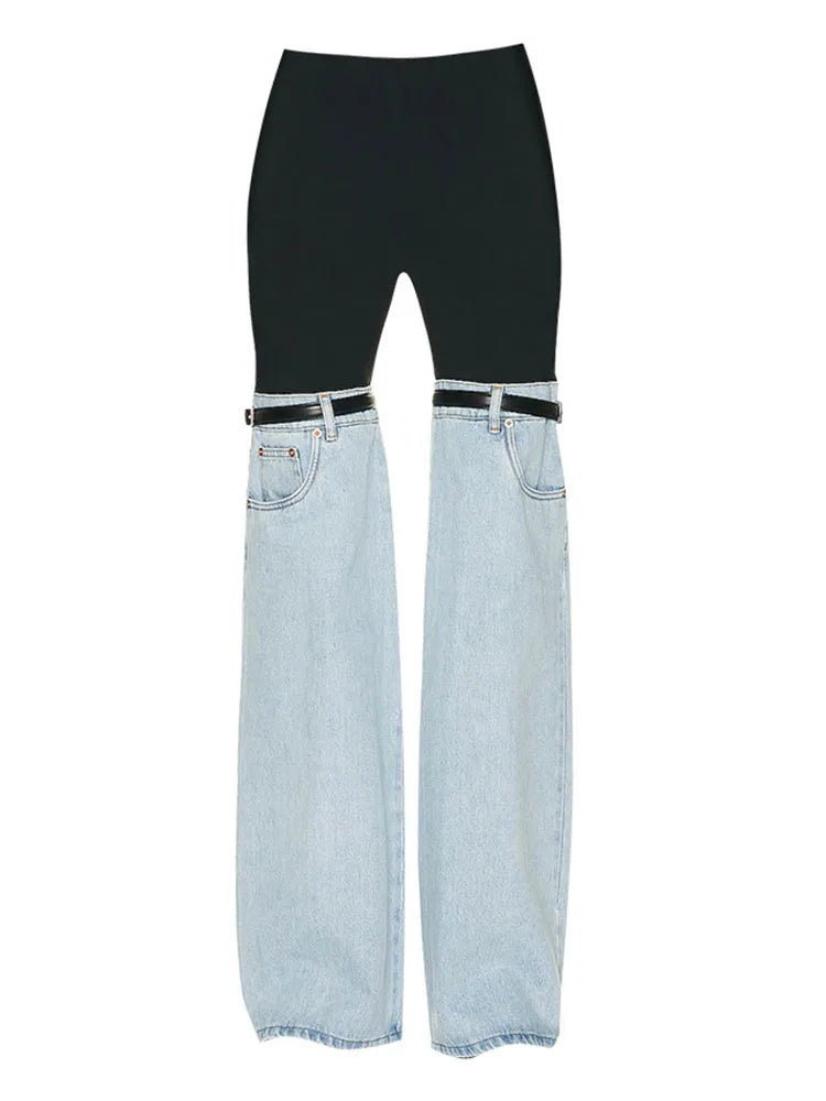 ’s Palazzo Trousers Wide Jeans Loose Denim Pants Summer New Low Rise Jeans