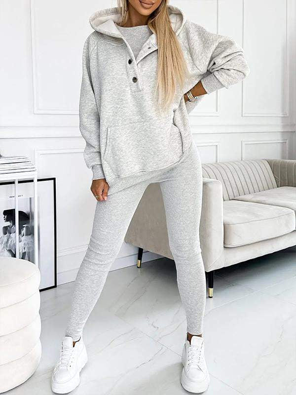 (s-5xl) and Comfortable Sweatshirt Three-piece Suit