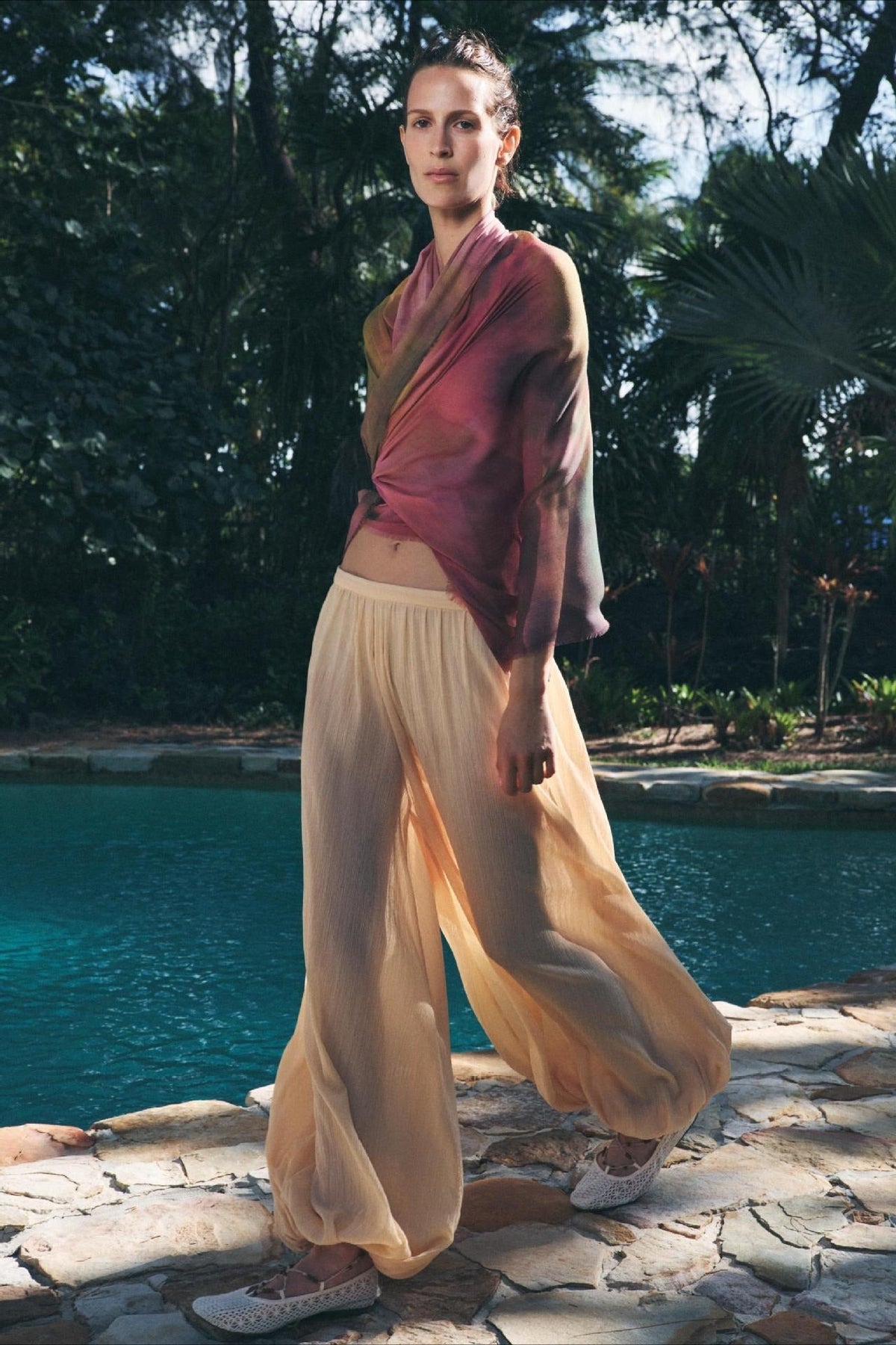 High Waist Pleated Jogger Pants