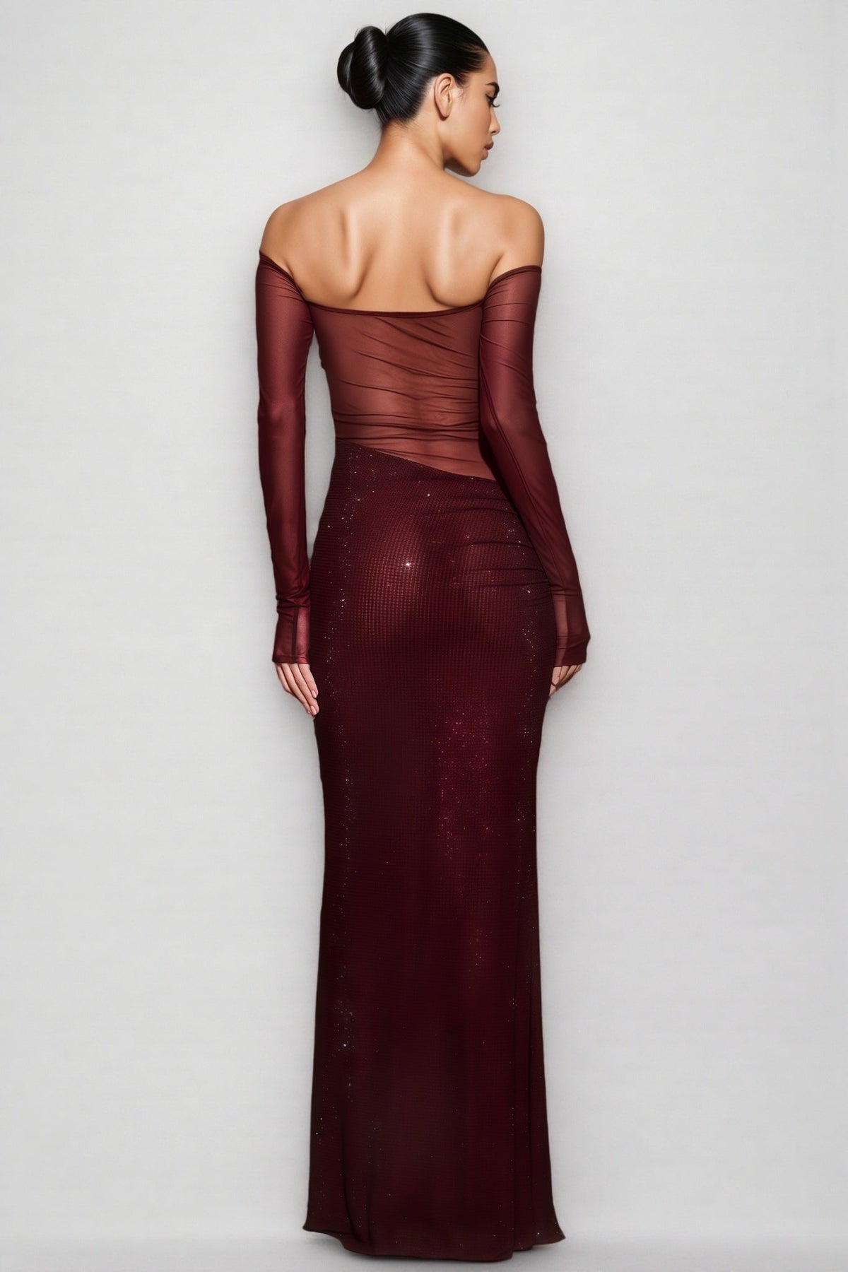 Kairo Diamante Off Shoulder Maxi Dress