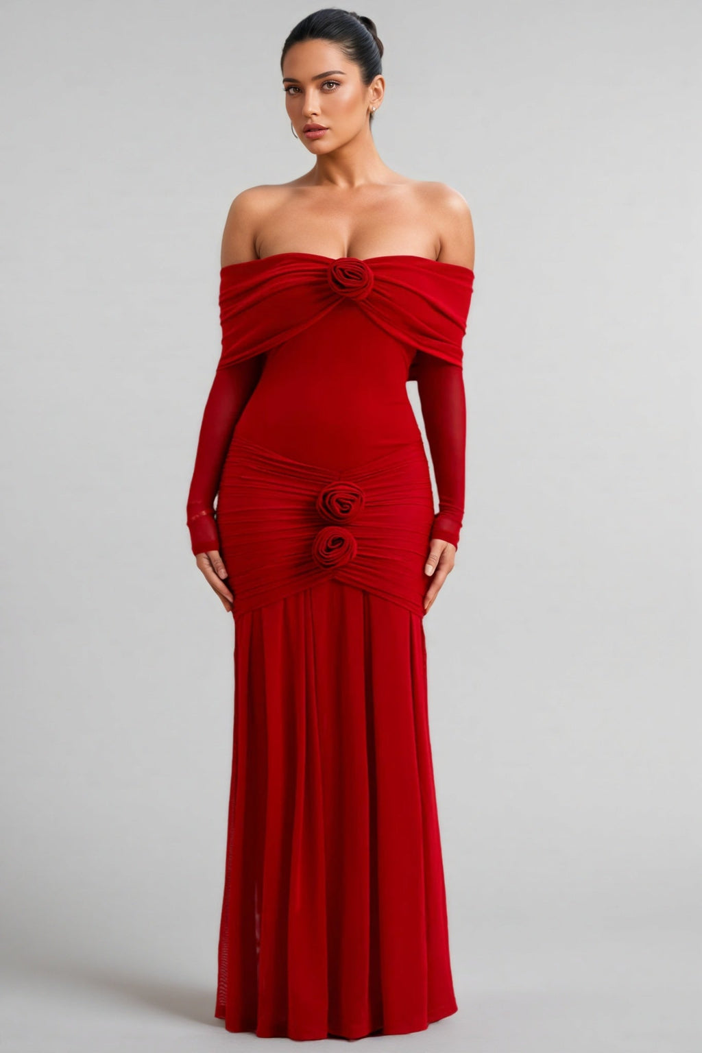 Mylesa Red 3d Maxi Dress