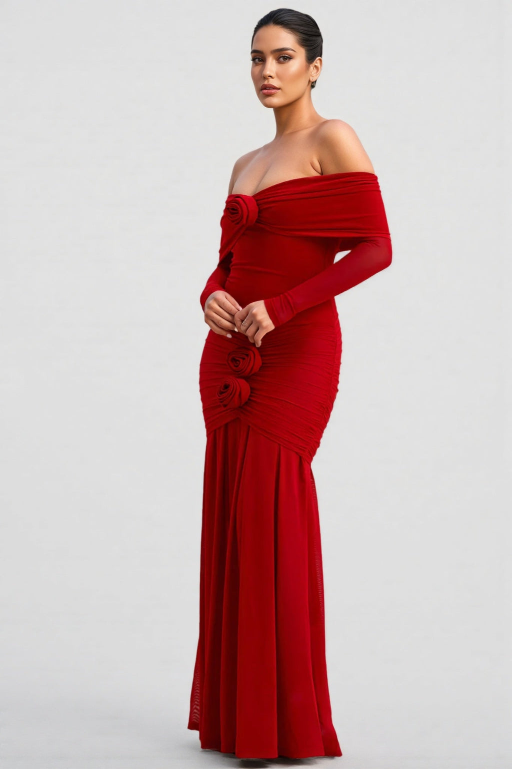 Mylesa Red 3d Maxi Dress