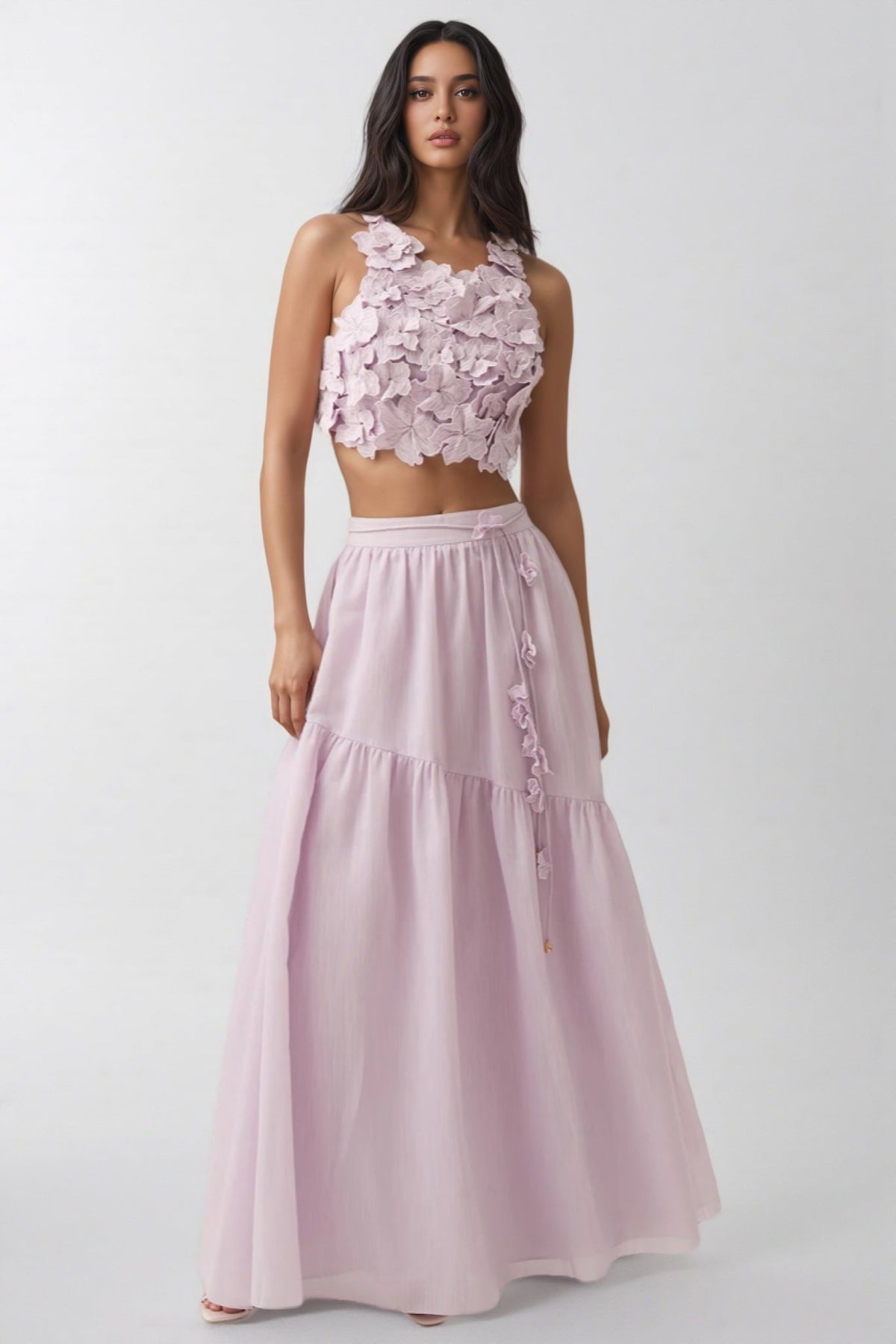 Michea 3d Maxi Dress Two Piece Set