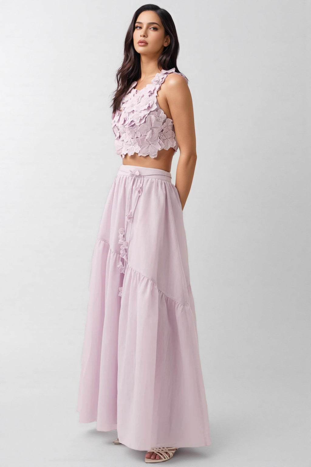 Michea 3d Maxi Dress Two Piece Set