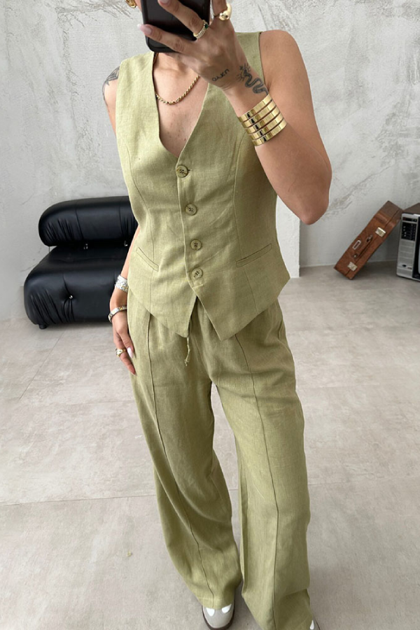 Work Vest and Trousers Two-piece Set