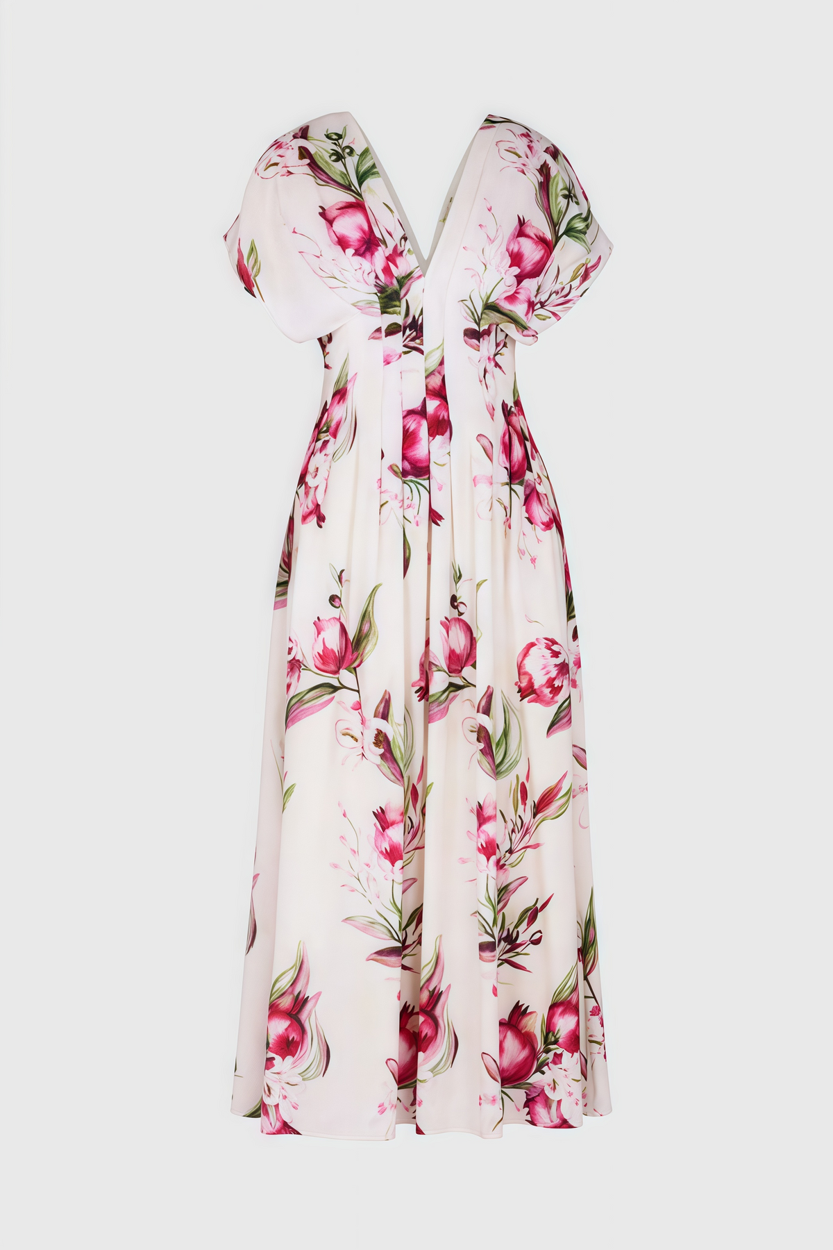 Liams V-neck Printed Backless Maxi Dress