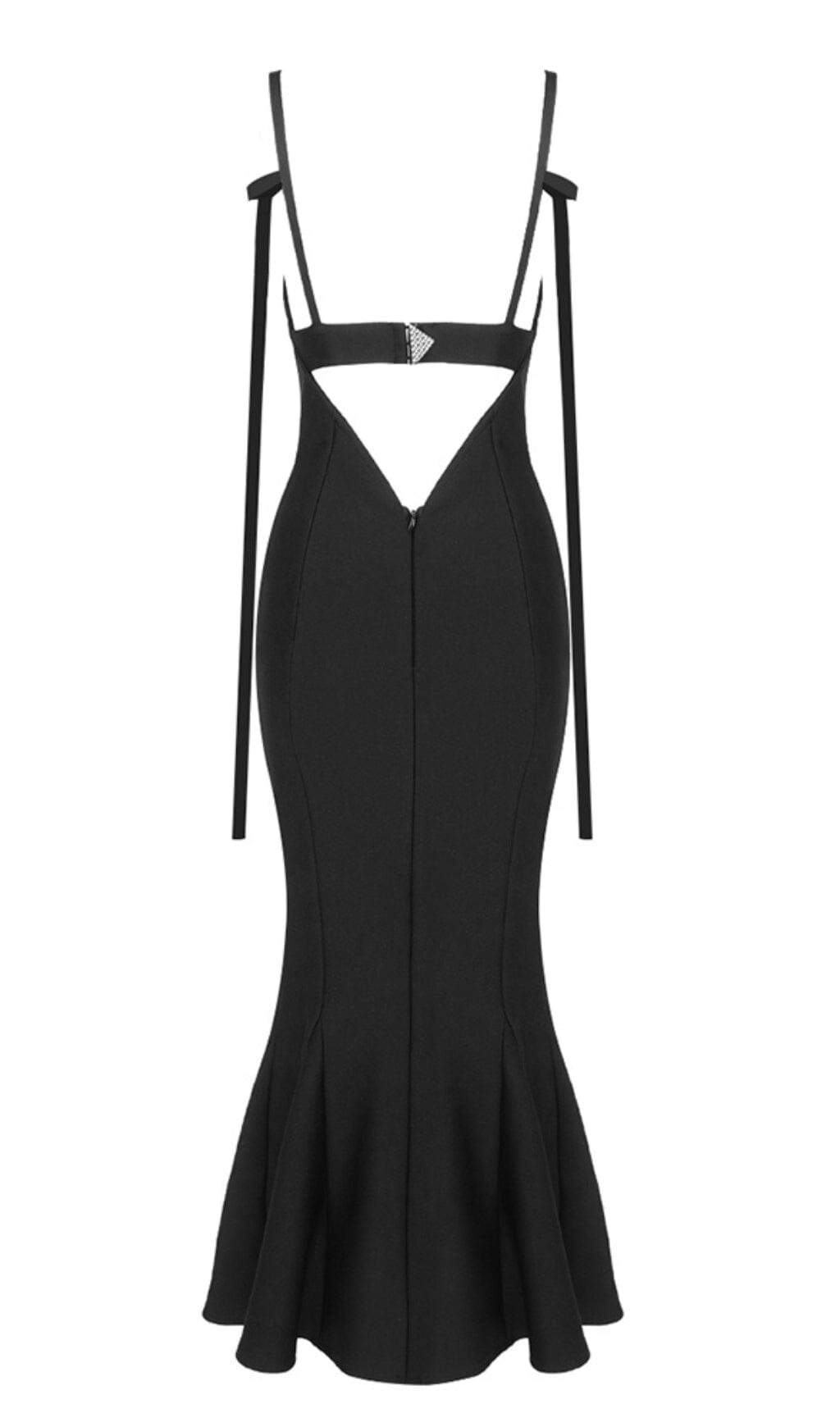 Strapy Slim Maxi Dress in Black