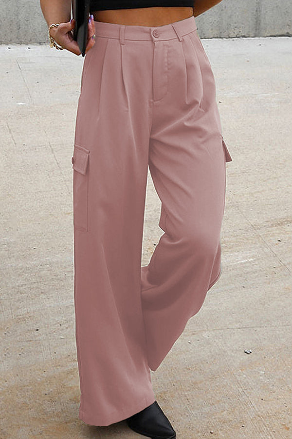 Color Loose High Waist All-match Overalls