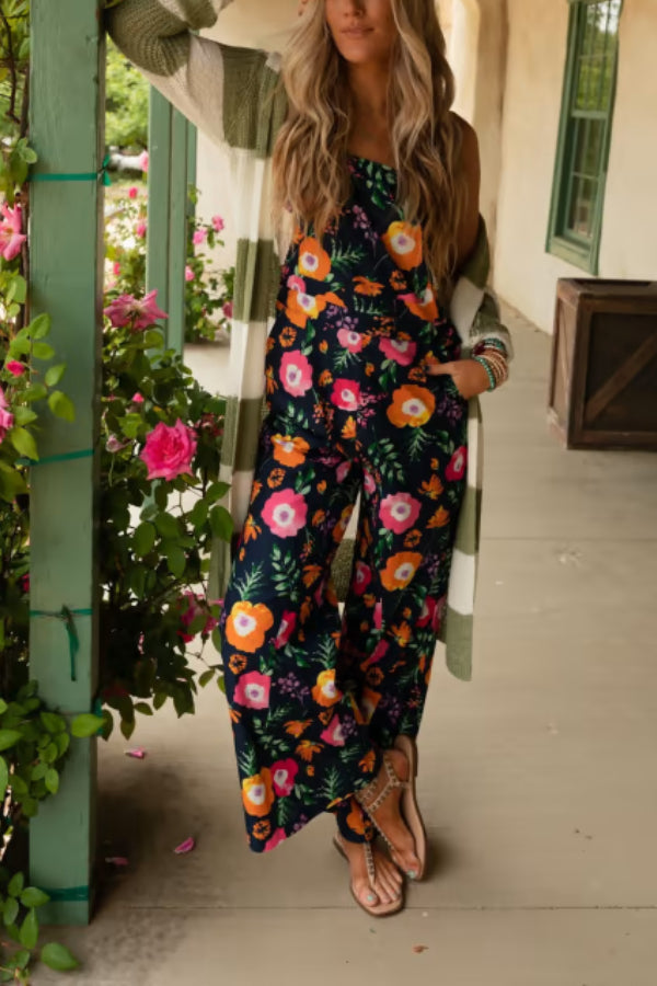 Birdie Print Overalls