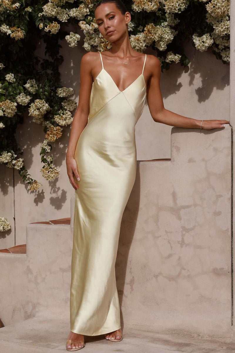 Backless Fishtail Maxi Dress