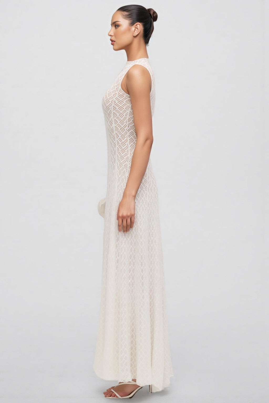 Lucas Pointelle Sleeveless Maxi Dress