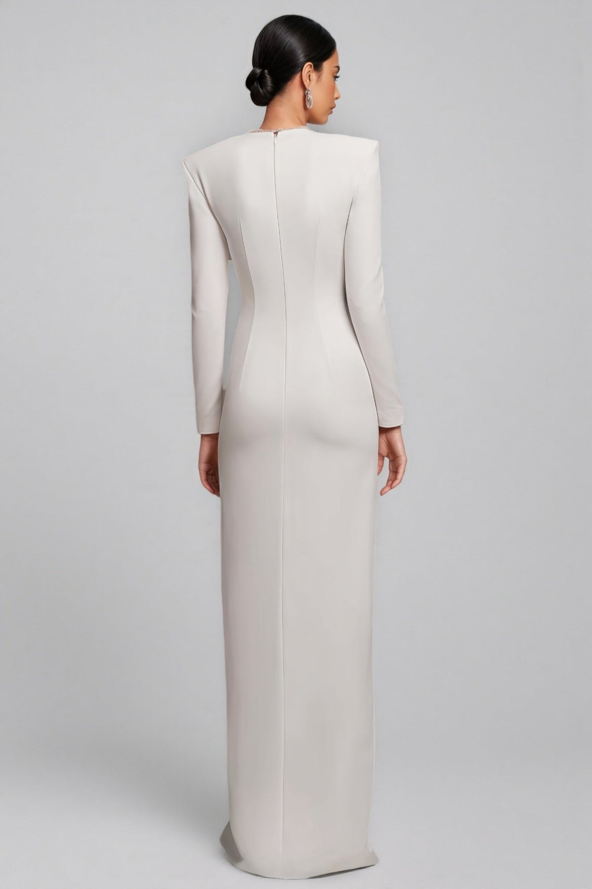 Lalia White Waisted Maxi Dress