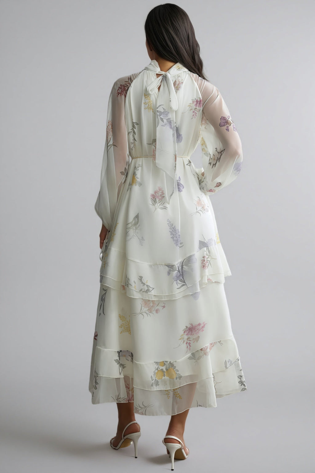 Nadim Print Puff Sleeve Maxi Dress