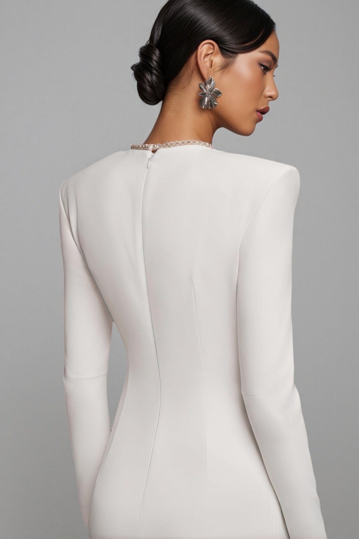 Lalia White Waisted Maxi Dress