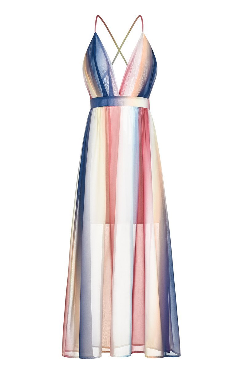 Sling Print Maxi Dress