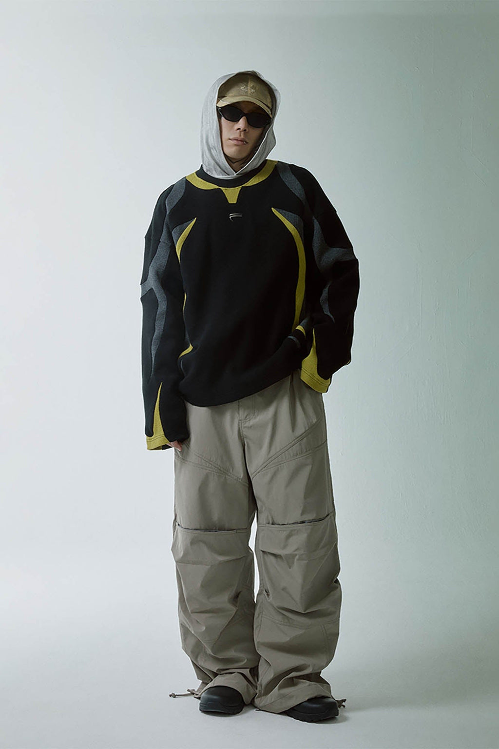Wide-leg Panel Utility Pants