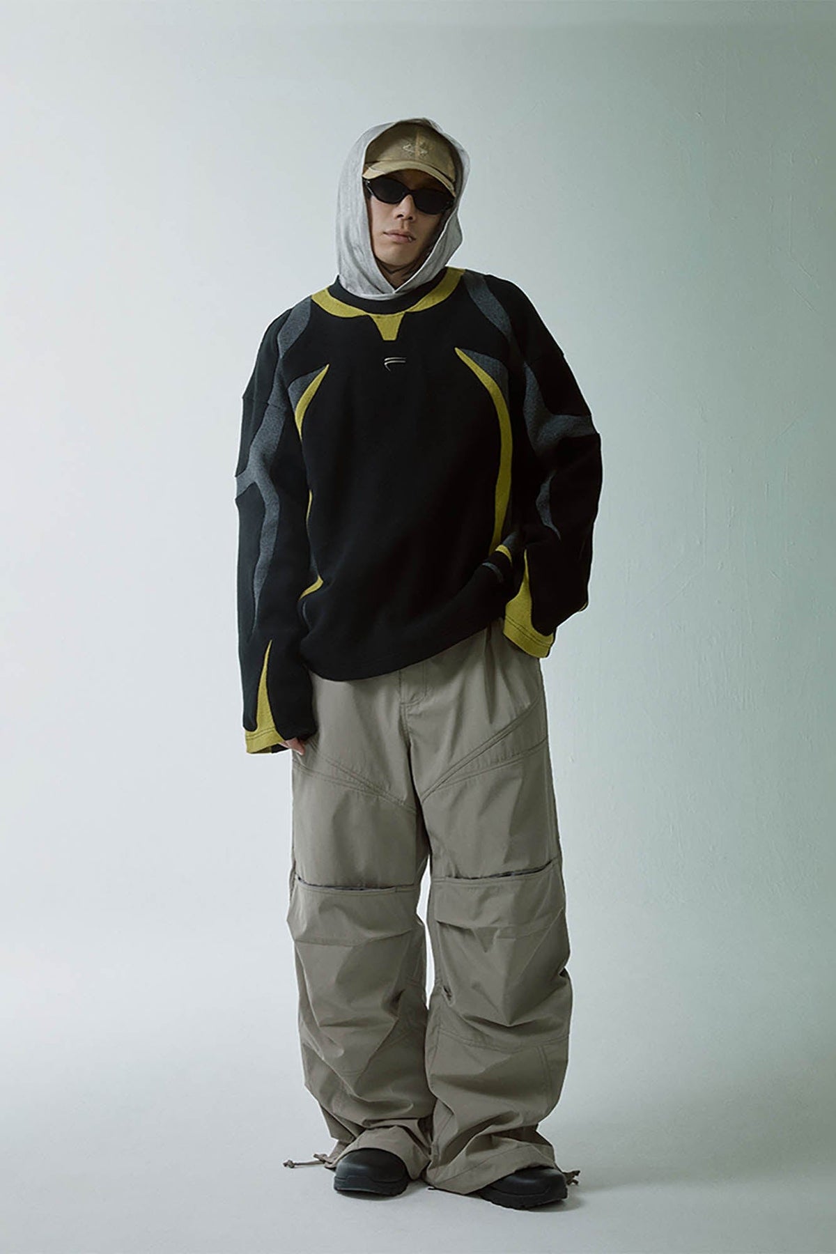 Wide-leg Panel Utility Pants