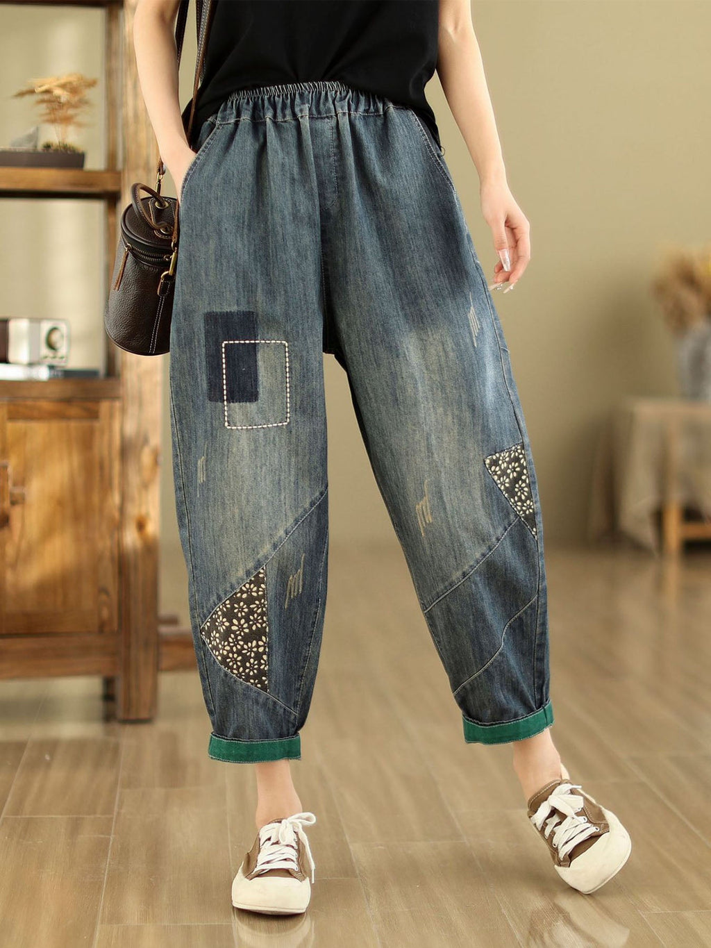 Harem Pants Embroidered Loose Jeans