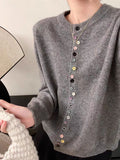 Aaliyah - Buttoned Knit Cardigan