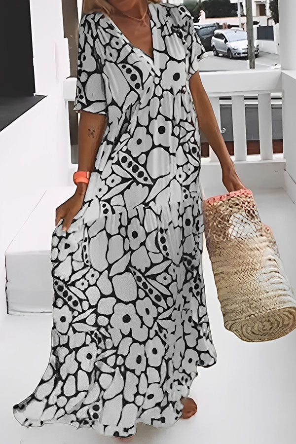 Print Vacation Midi Dress