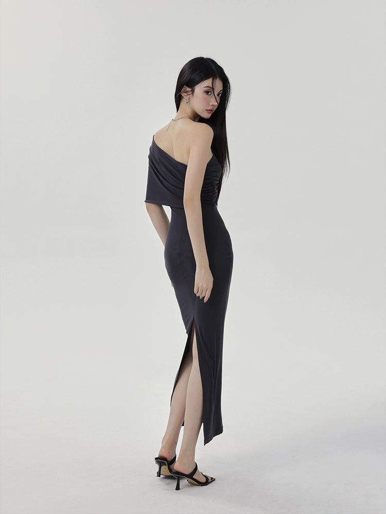 One-shoulder Bodycon Midi Dress