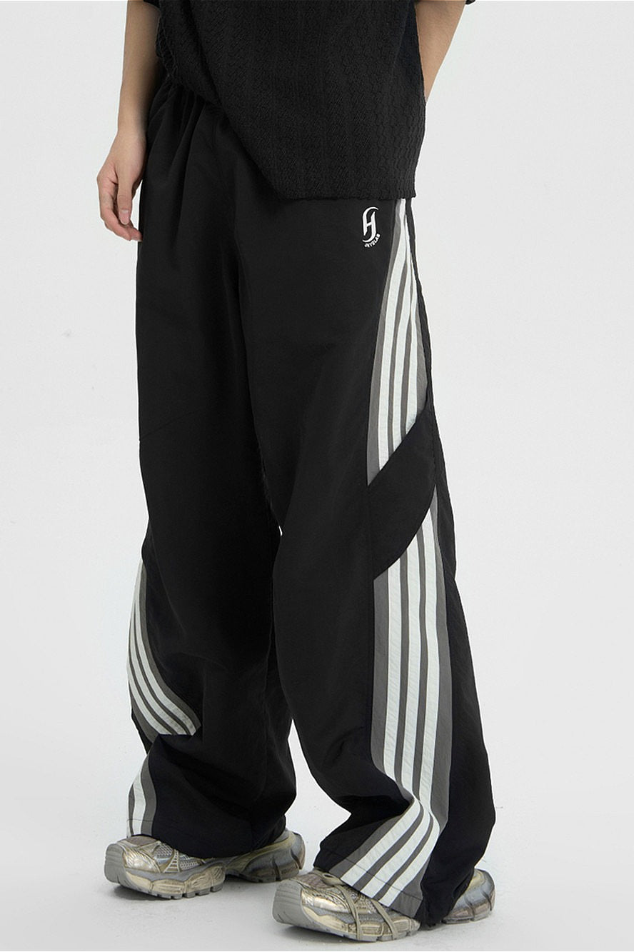 Color Block Stripe Quick Dry Loose Pants