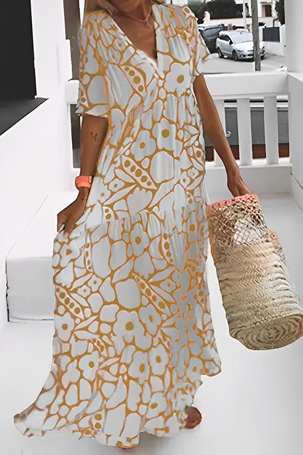 Print Vacation Midi Dress