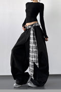 Layered Wide-leg Palazzo Pants