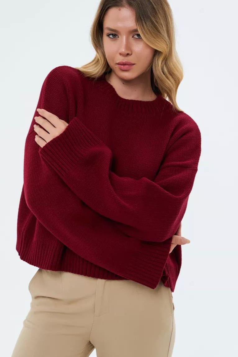 Crewneck Loose Knit Sweater