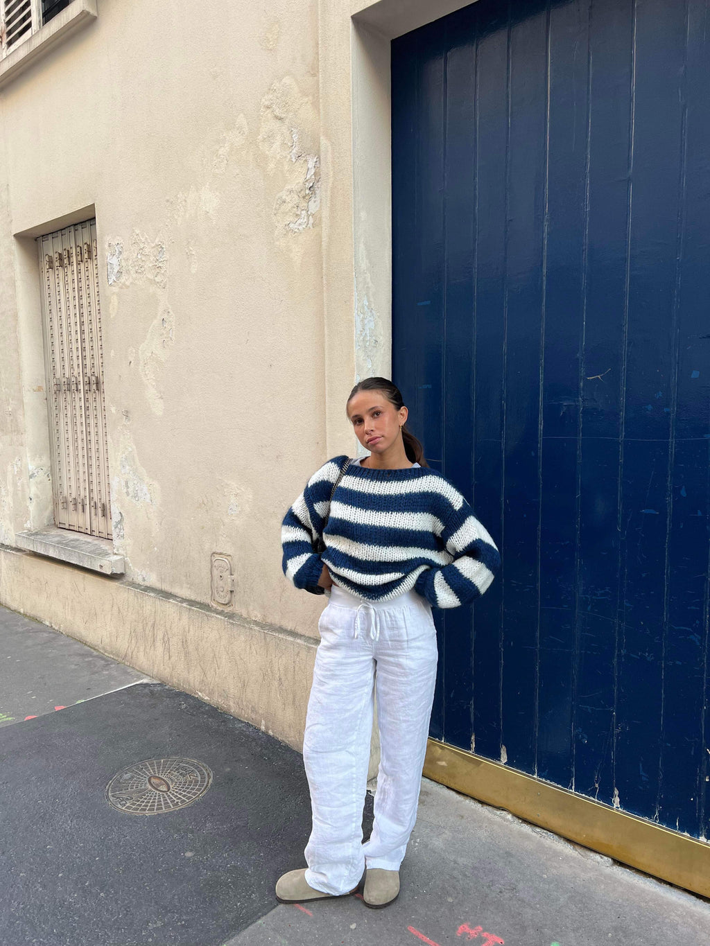 Harper - Contrast Stripped Loose-fit Sweater