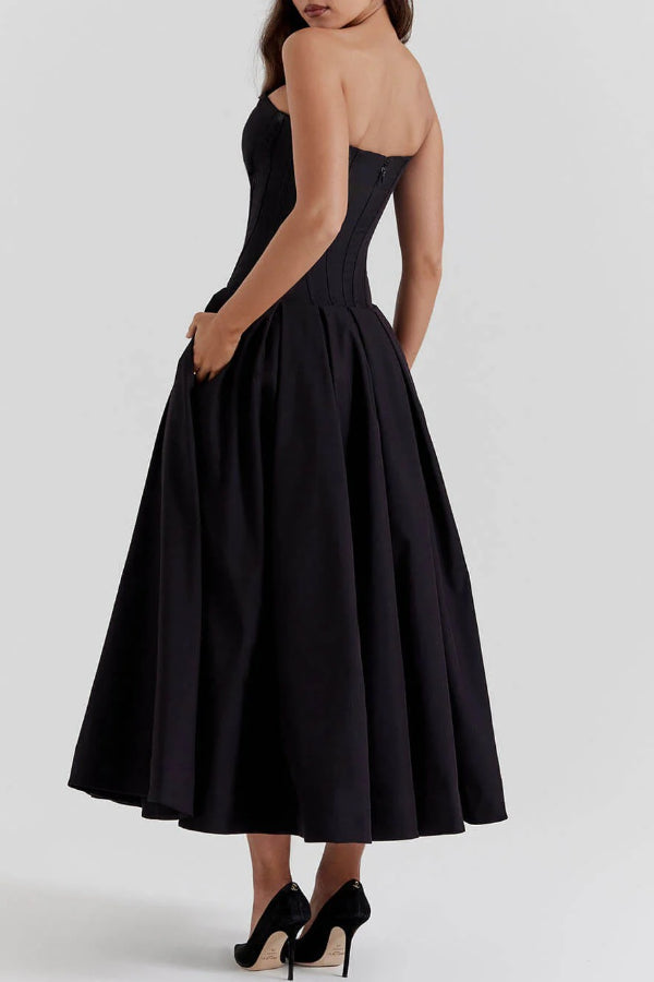 Milady Strapless Midi Dress