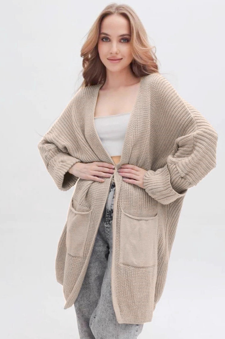Oversized Long Knit Cardigan