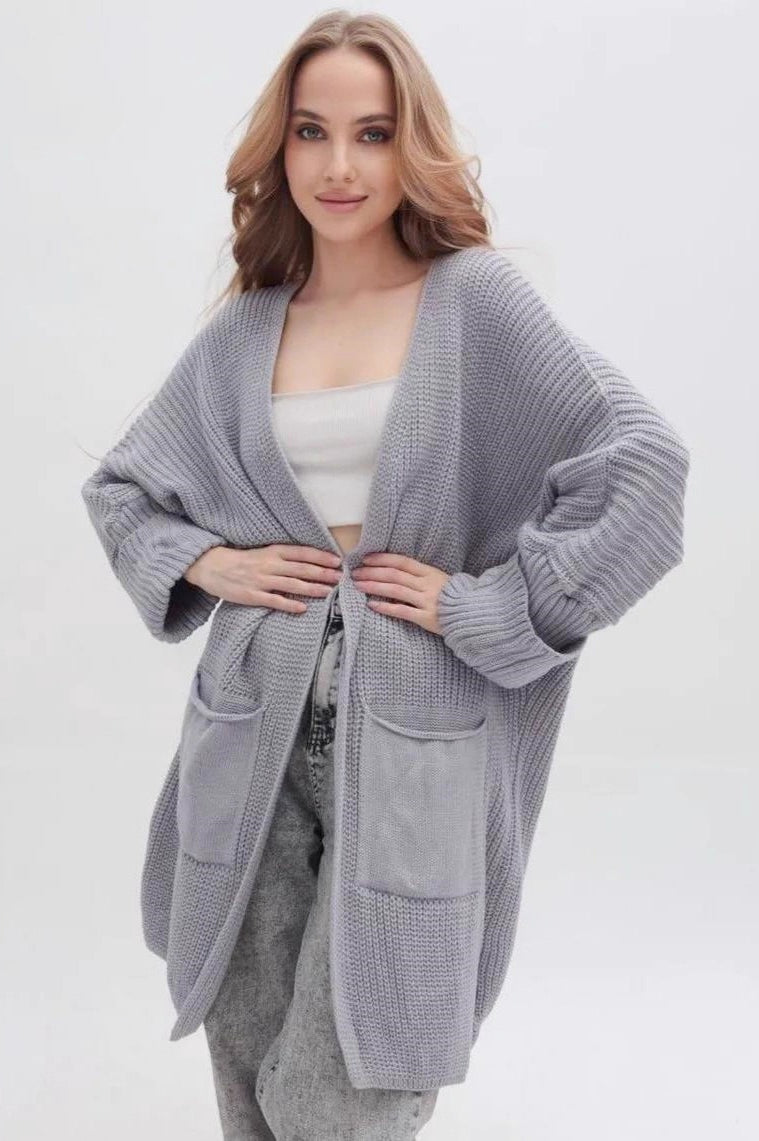 Oversized Long Knit Cardigan