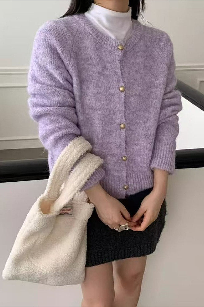 Loose Soft Gentle-style Knit Cardigan